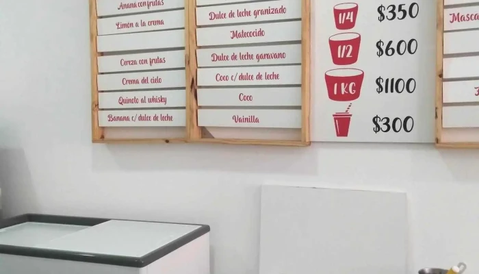 Heladeria Garavano Apostoles Carta - Apóstoles
