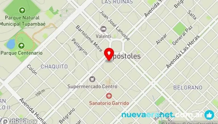mapa de Heladería GARAVANO Apóstoles Heladería en Apóstoles