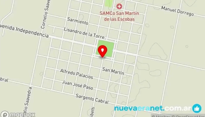 mapa de Heladeria, panaderia, almacen y polleria Jullier Tienda de alimentación en San Martin de las Escobas