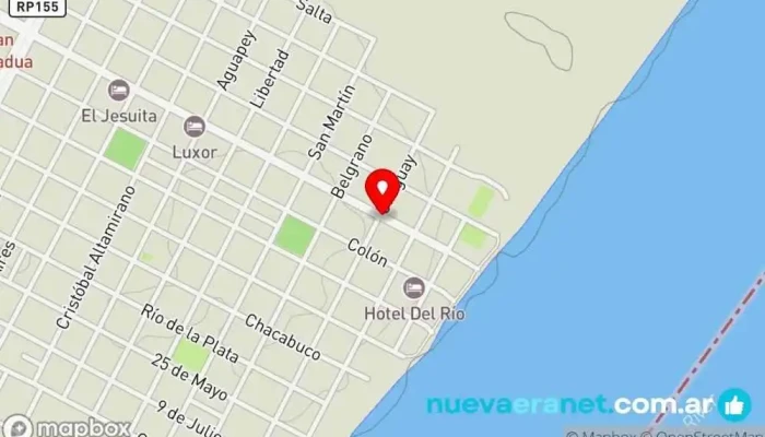 mapa de HOSPEDAJE SOMOS RIO  en La Cruz