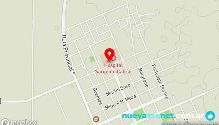 mapa de Hospital Sargento Cabral Hospital en Col. Elisa