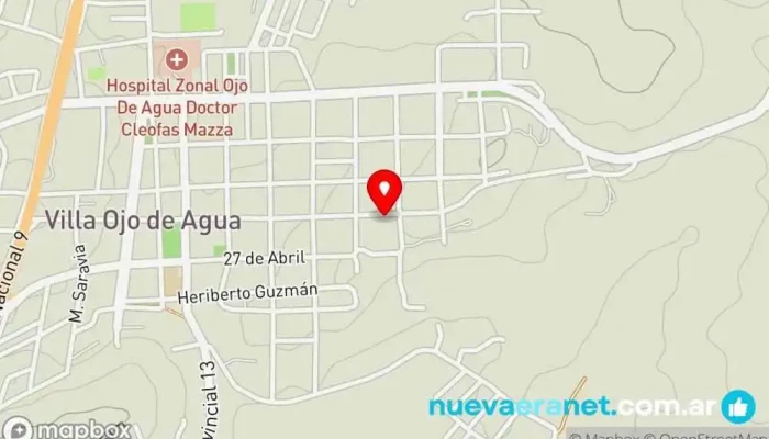 mapa de Hostal Esperanza Hotel en Villa Ojo de Agua