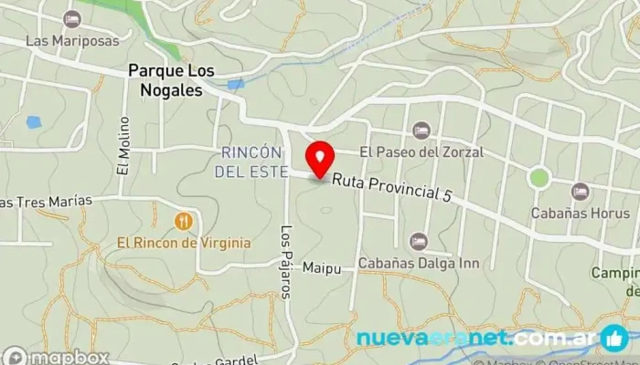 mapa de Hosteria Colonial Merlo San Luis Alojamiento de autoservicio, Alojamiento en Merlo