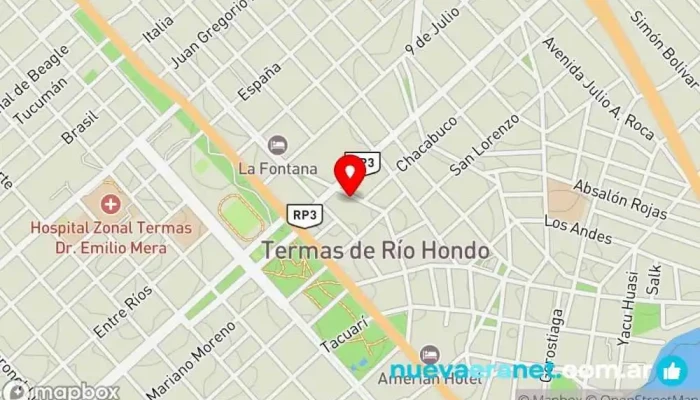 mapa de Hotel Jonathan Hotel en Termas de Río Hondo