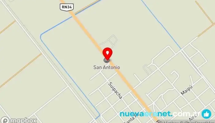 mapa de Hotel San Antonio Alojamiento en Col. Dora