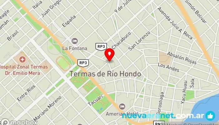 mapa de Hotel Totem Boutique Hotel en Termas de Río Hondo