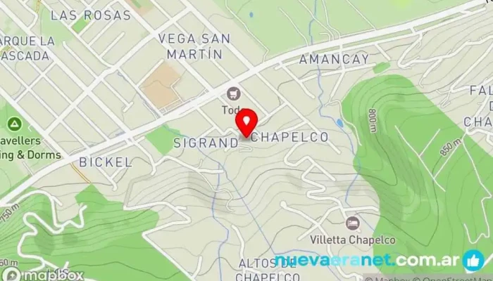 mapa de Huilko Alojamiento con servicio en San Martín de los Andes