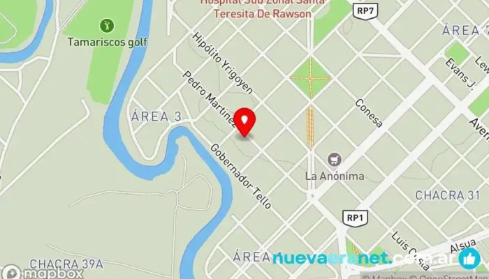 mapa de Iglesia Centro de Alabanza Iglesia en Rawson