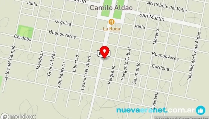 mapa de Industrias PARACOL Fabricante de remolques, Comercio en Camilo Aldao