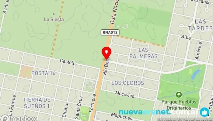 mapa de Ingreso a Barrio Abierto Las Tardes Sociedad de viviendas en Roldán