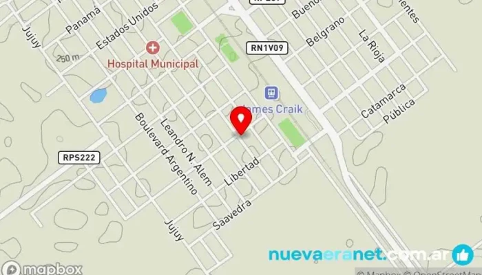 mapa de Inmobiliaria James Craik Agencia inmobiliaria en James Craik