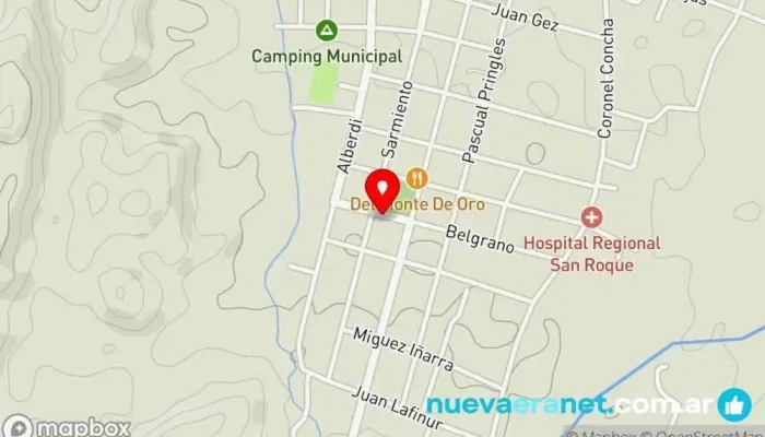 mapa de Inmobiliaria Jazmín Díaz Aguirre Agencia inmobiliaria, Centro comercial en San Francisco del Monte de Oro