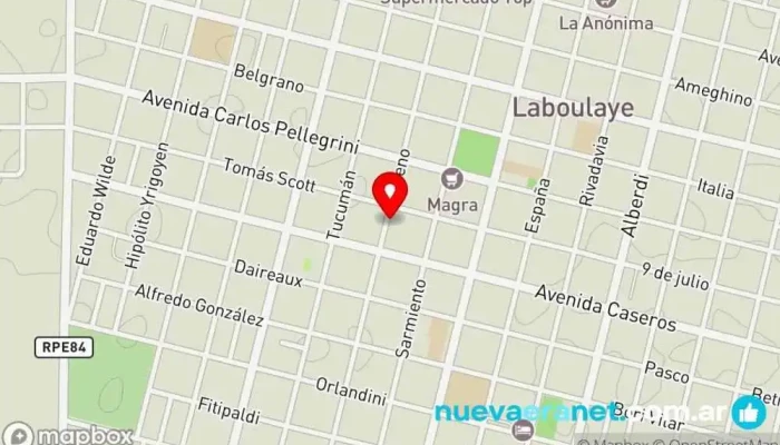 mapa de inmobiliaria Laboulaye Agencia inmobiliaria en Laboulaye