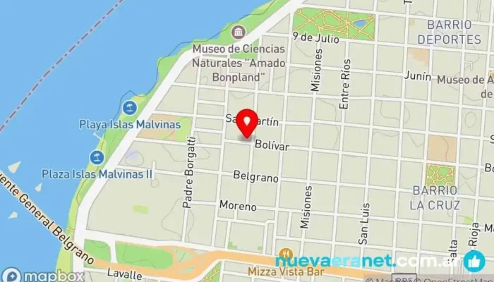 mapa de Inmobiliaria Mahler Propiedades Agencia inmobiliaria en Corrientes