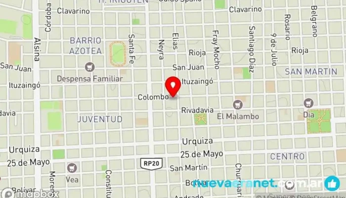 mapa de Inmobiliaria Remates Bogliacino Agencia inmobiliaria en Gualeguaychú