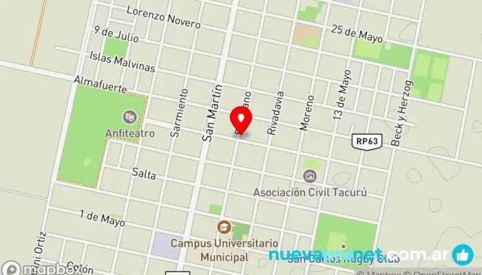 mapa de Inmobiliaria Vivalda Agencia inmobiliaria en San Carlos Centro