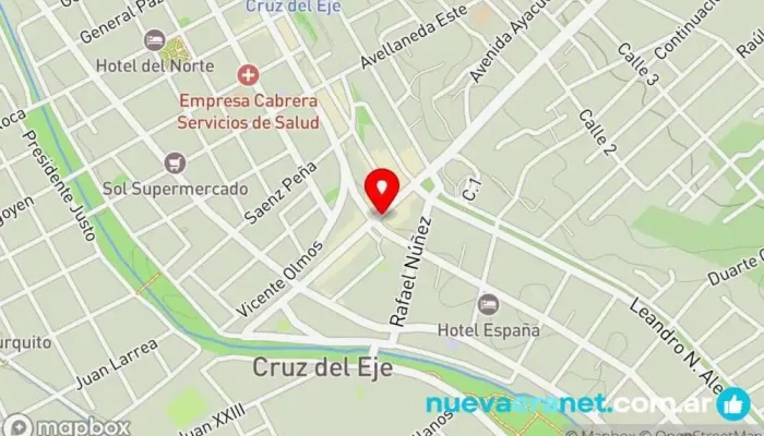 mapa de Italiana panificadora Panadería en Cruz del Eje