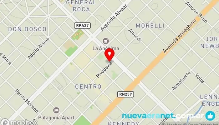 mapa de Jengibre Panadería en Esquel