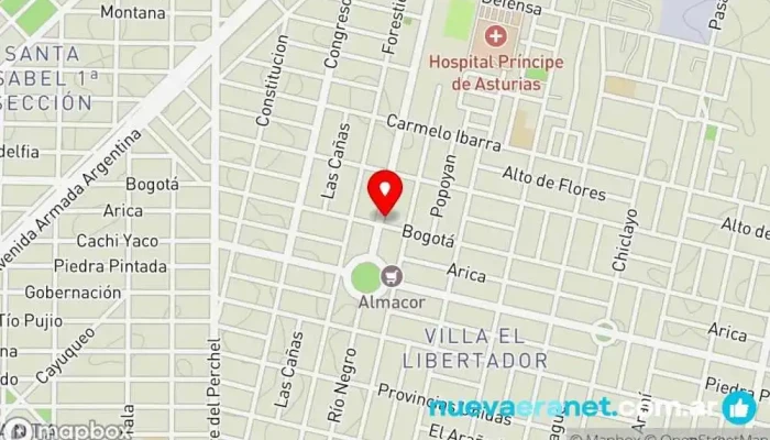 mapa de Jose Pan Rio Negro Panadería en Córdoba