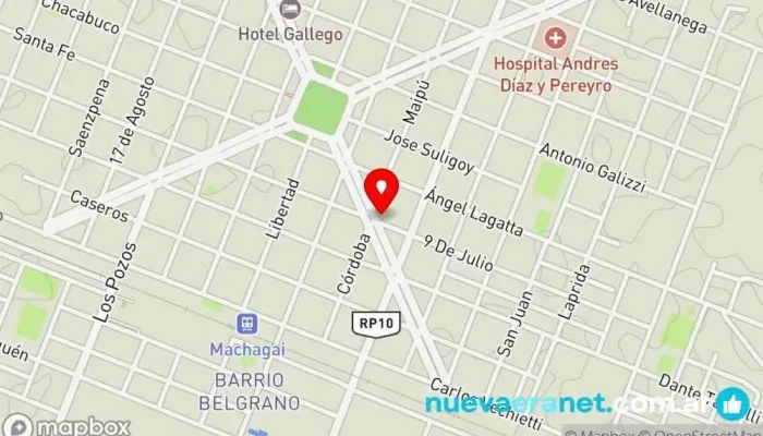 mapa de K-cero Panaderia Artesanal Panadería en Machagai