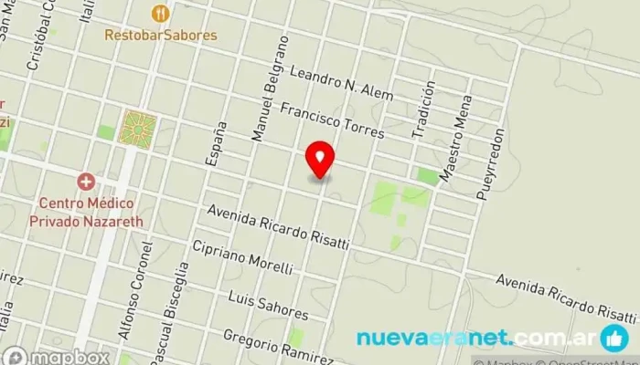 mapa de L R Dulzuras Panaderia Artesanal Panadería en Vicuña Mackenna
