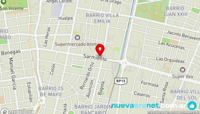 mapa de La Abadía Panificadora Panadería en Godoy Cruz