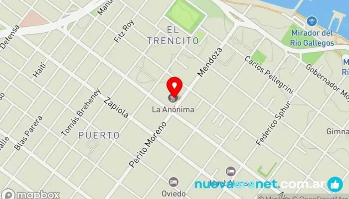 mapa de La Anónima Supermercado, Heladería en Río Gallegos