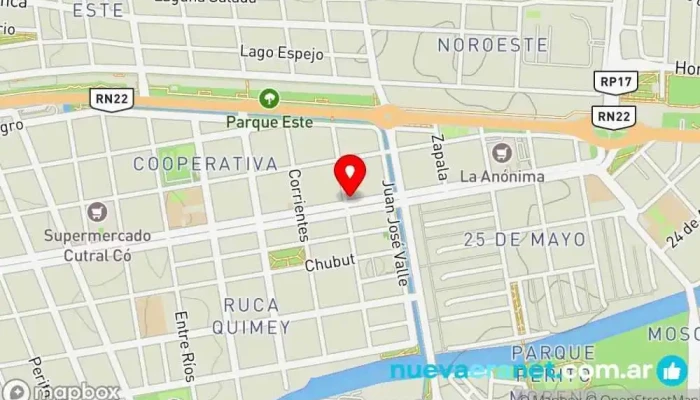 mapa de La Artesana Panadería en Cutral Co