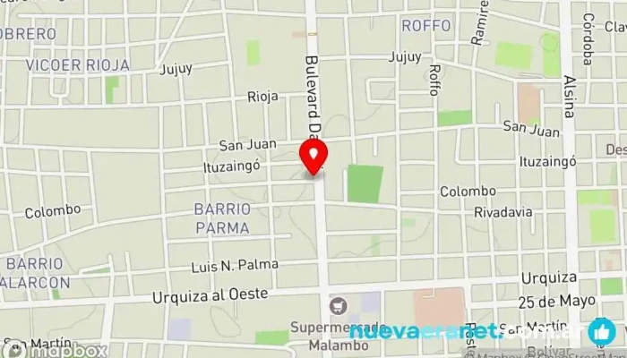 mapa de La artesanal panaderia Panadería en Gualeguaychú