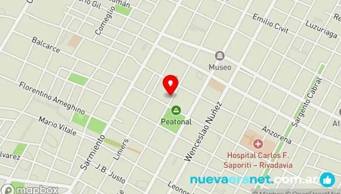 mapa de La Baguette Panadería en Rivadavia