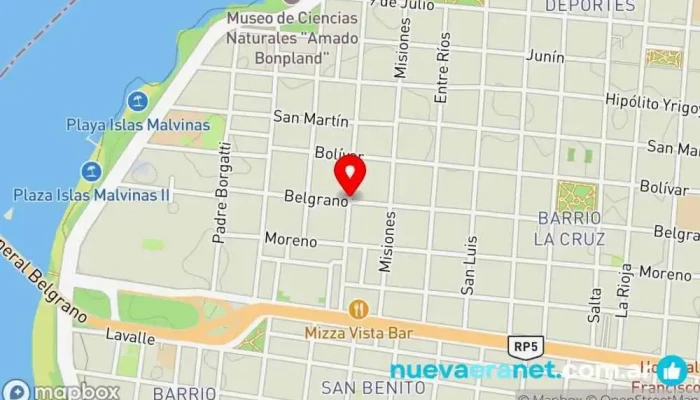 mapa de La Bolleria de Angiru Panadería en Corrientes
