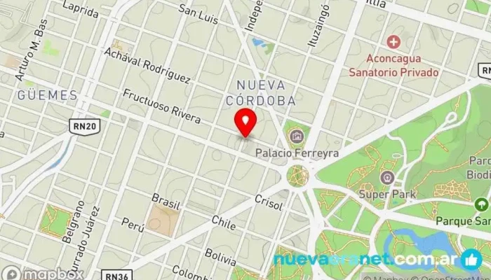 mapa de La Buenos Aires Panadería Panadería en Córdoba