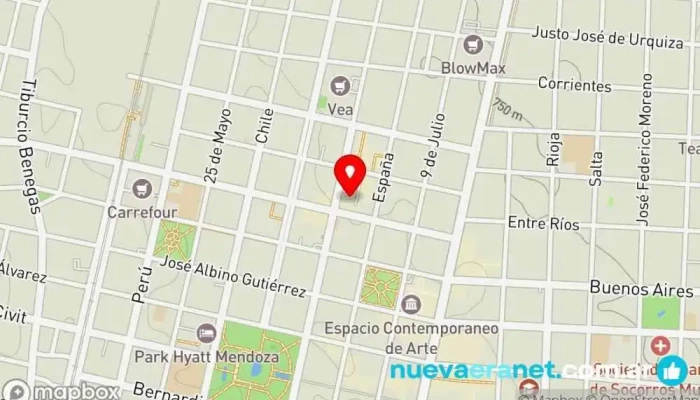 mapa de La Cabaña del Pan Panaderia Y Confitería Panadería en Mendoza