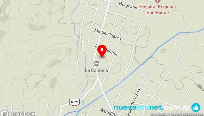 mapa de La Candela Complejo Turistico Alojamiento en San Francisco del Monte de Oro