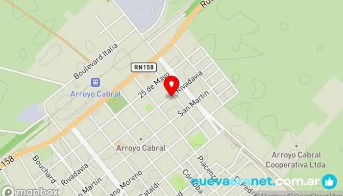 mapa de La Casa de Fabiana Tienda de ropa en Arroyo Cabral