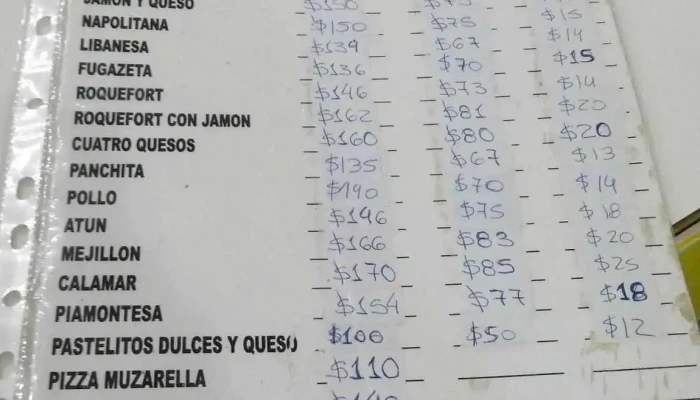 La Casa De Las Empanadas -  Carta - Santa Lucía