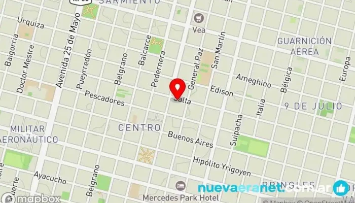 mapa de La Casa de Las Telas Tienda de telas en Villa Mercedes