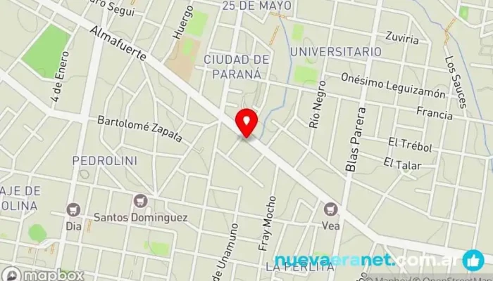 mapa de La Casa de Las Tortas Panadería, Pastelería francesa en Paraná