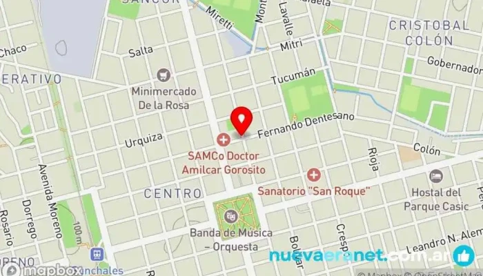 mapa de La Casa del Automóvil Tienda de repuestos para automóviles en Sunchales