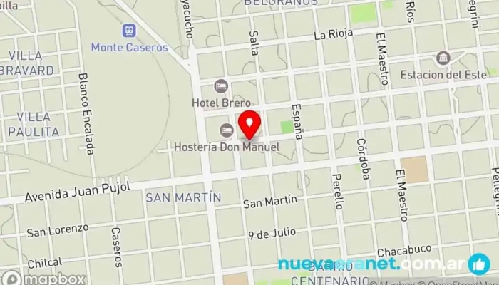 mapa de La Casa del Celular Monte Caseros Tienda de accesorios para móviles en Monte Caseros