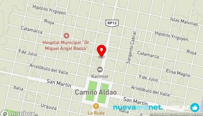 mapa de La Casa Del Cerdo Tienda de alimentación en Camilo Aldao