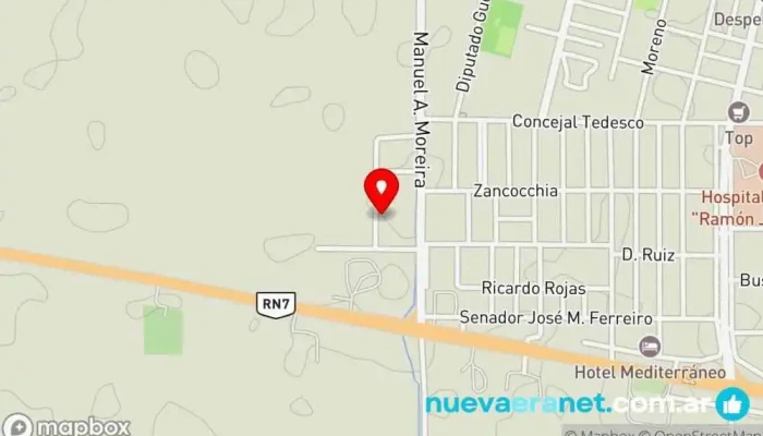mapa de La casa del choco Hotel en Laboulaye