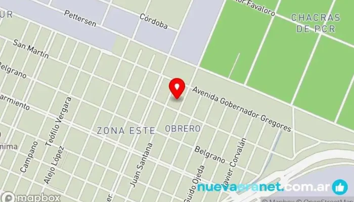 mapa de La Casa del Pan Panadería en Pico Truncado