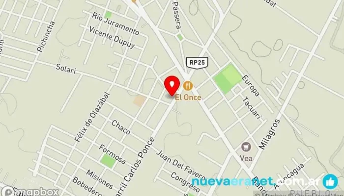 mapa de La casa del pan Panadería en Rodeo de la Cruz