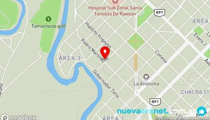 mapa de La casa del Pan Panadería en Rawson