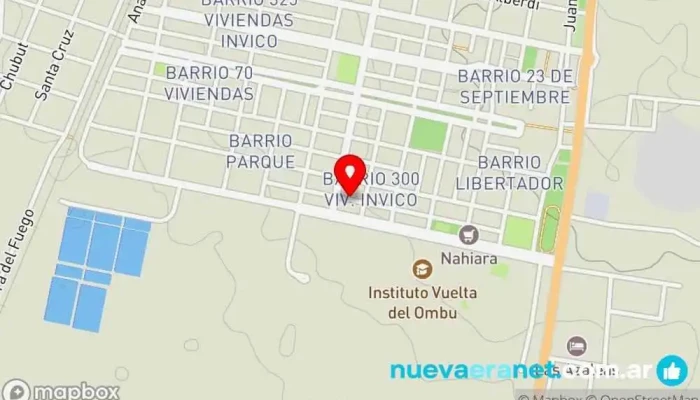 mapa de La casa del tren delantero Tienda de repuestos para automóviles en Gdor. Virasoro
