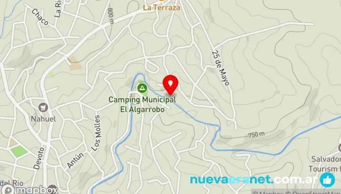 mapa de La Cautiva Alojamiento en Balcarce
