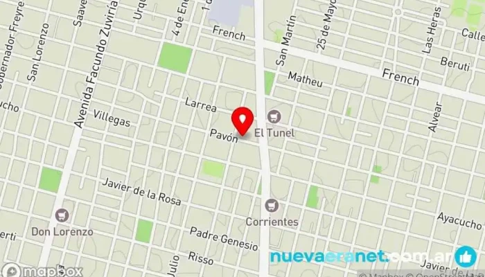 mapa de La Chela panaderia Panadería en Santa Fe de la Vera Cruz