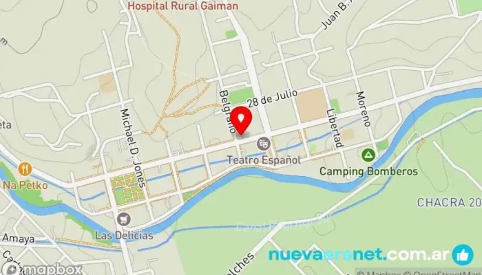 mapa de La Colonia Panadería en Gaiman
