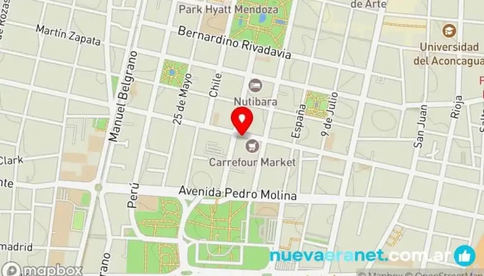 mapa de La Continental Panadería en Mendoza